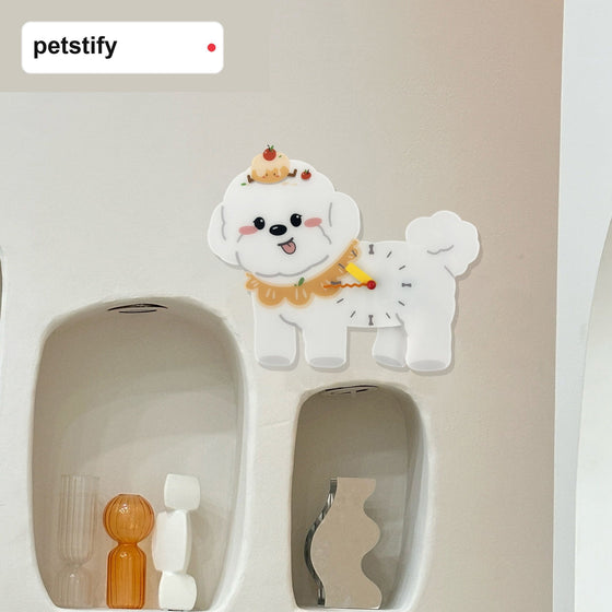 Bichon Frise Wall Clock acrylic clock cutout