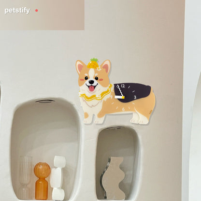 Petstify Corgi acrylic wall clock main product photo