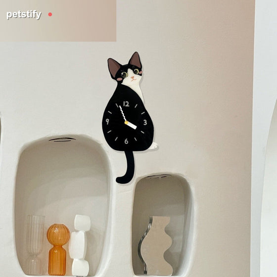 Devon Rex Swinging Tail Wall Clock acrylic clock cutout