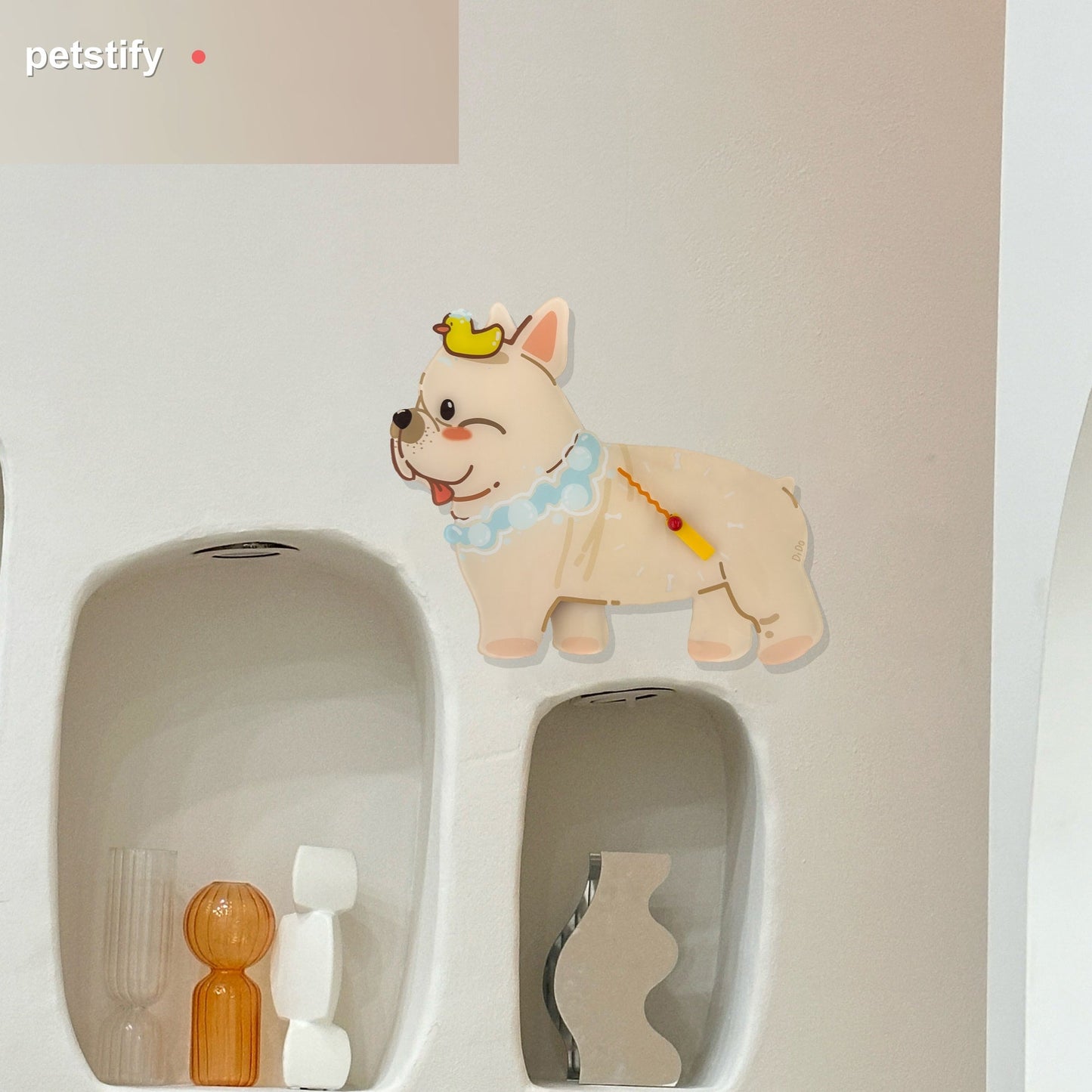 Petstify French Bulldog acrylic wall clock main product photo