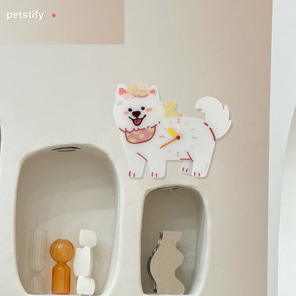 Petstify Samoyed acrylic wall clock main product photo