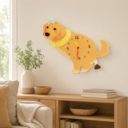 Light Golden Retriever styled on a cozy home wall as funny dog wall decor