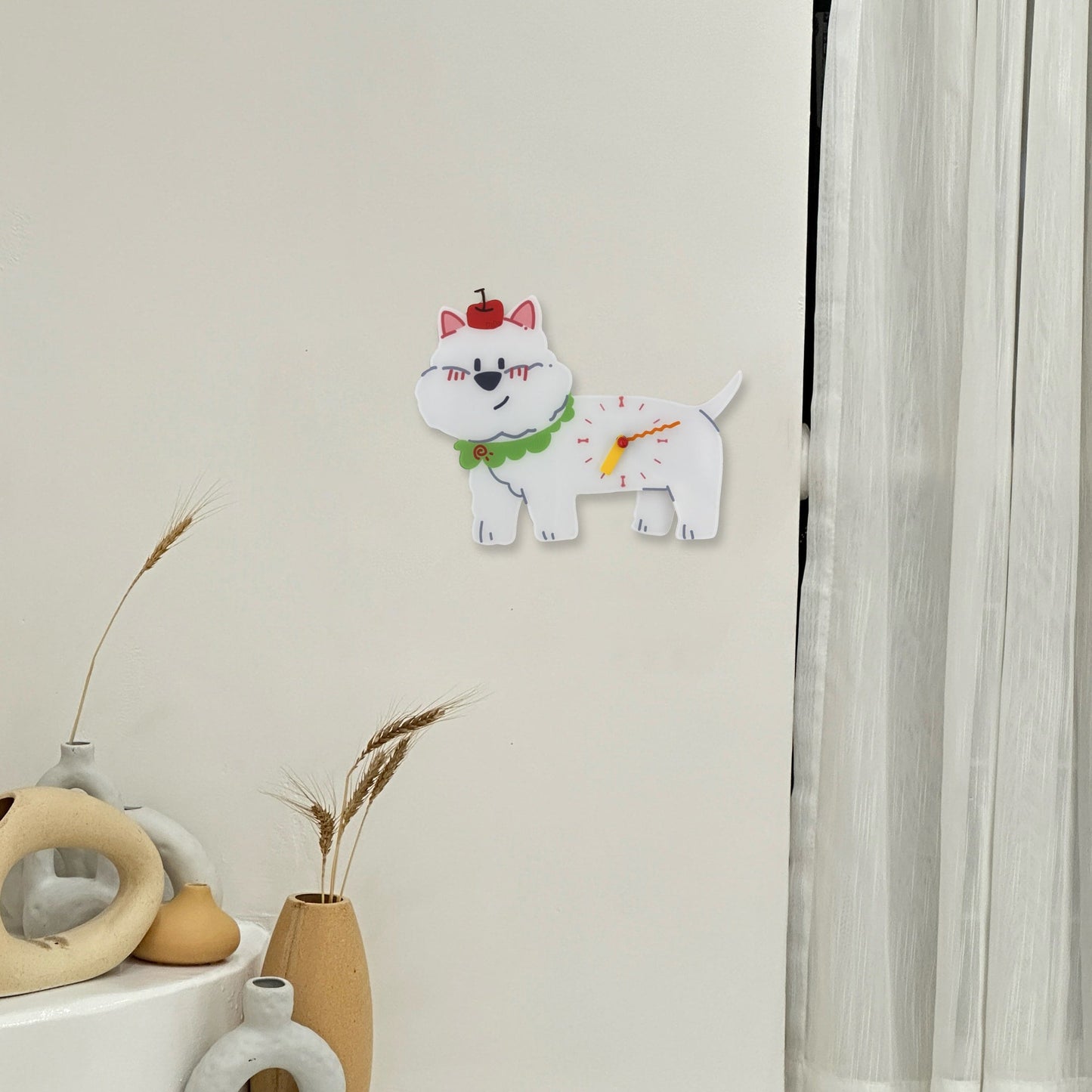 Petstify Westie swinging paw acrylic wall clock room wall decor photo