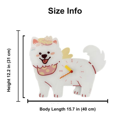 Petstify Samoyed acrylic wall clock size chart