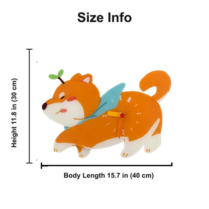 Petstify Shiba Inu acrylic wall clock size chart