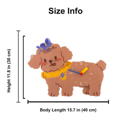 Petstify Teddy Poodle acrylic wall clock size chart