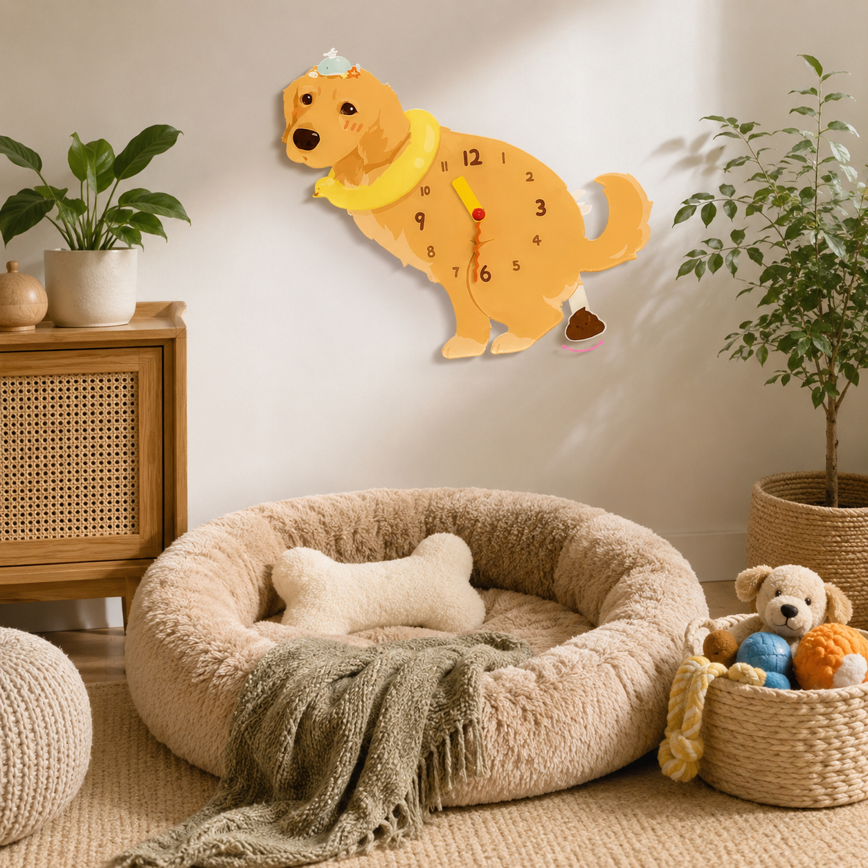 Light Golden Retriever in a warm room scene for dog lovers and pet parents