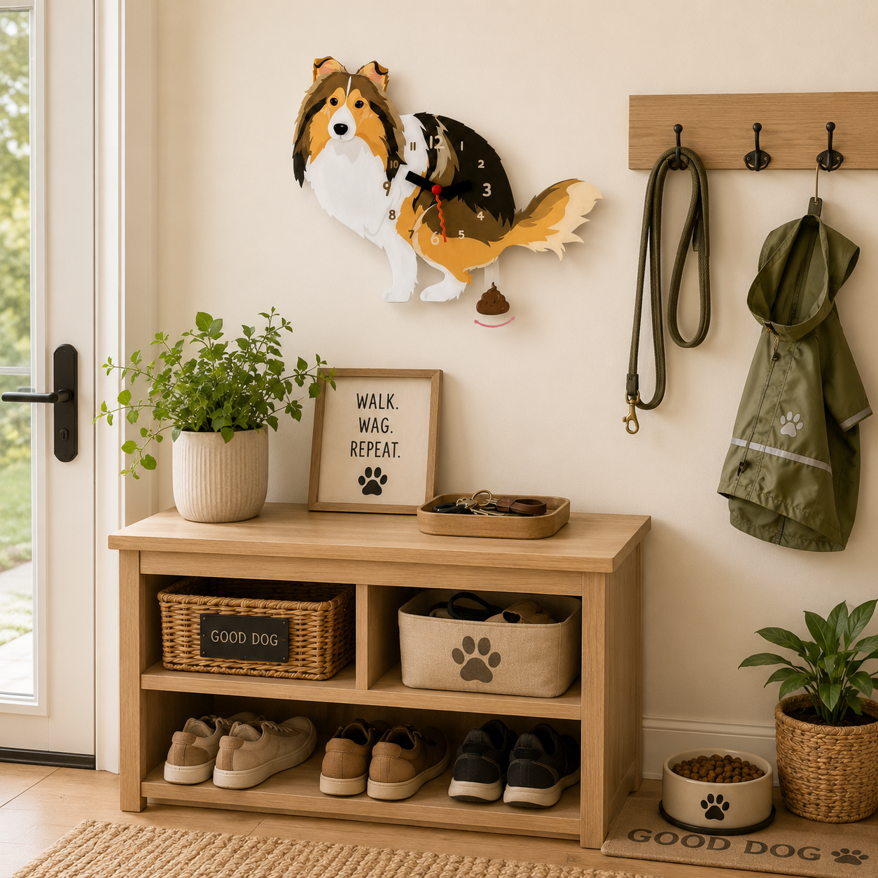 Shetland Sheepdog in a warm room scene for dog lovers and pet parents