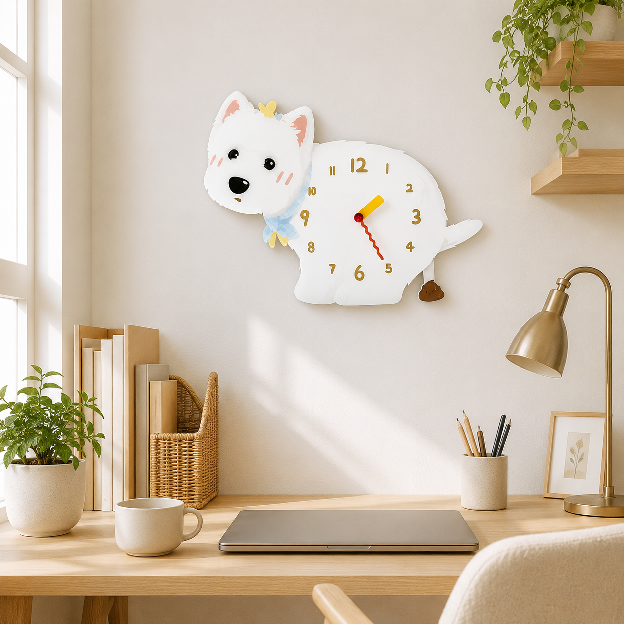 West Highland White Terrier in a warm room scene for dog lovers and pet parents