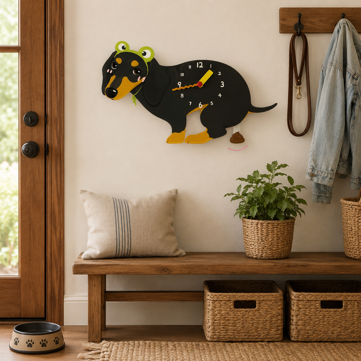 Black and Tan Dachshund in a warm room scene for dog lovers and pet parents