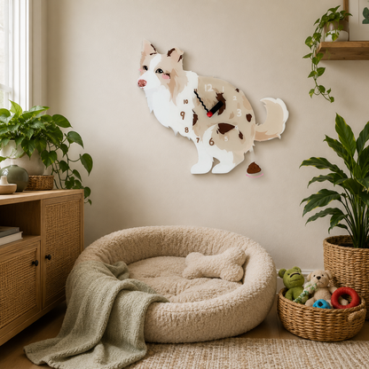 Red Merle Border Collie in a warm room scene for dog lovers and pet parents