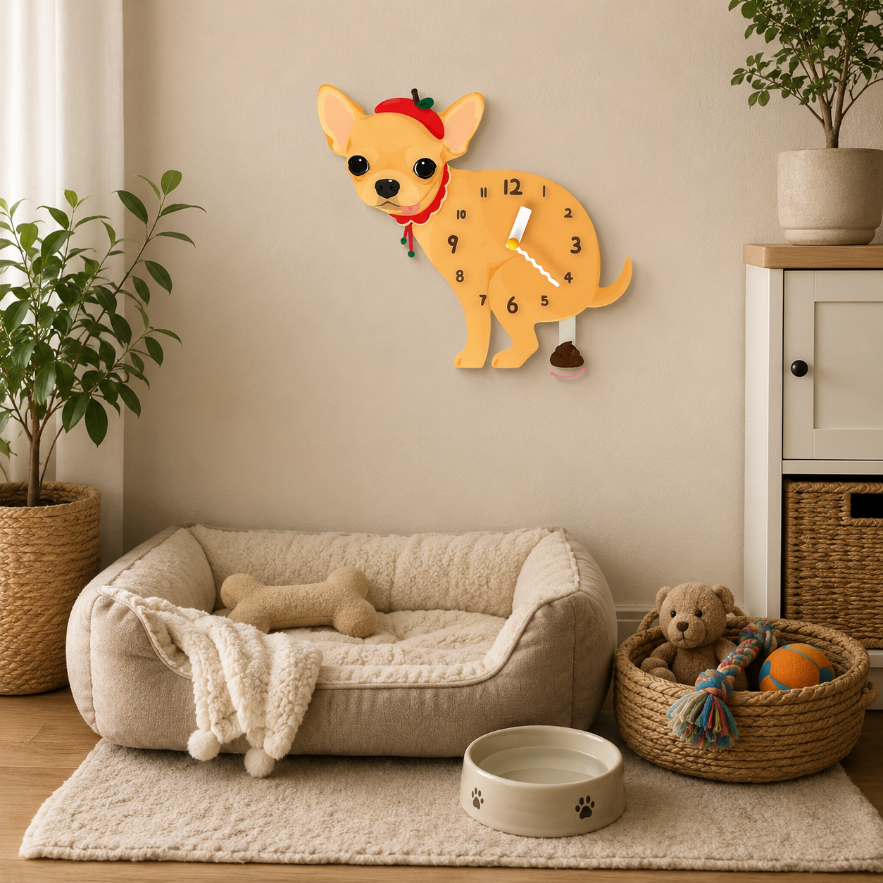 Yellow Chihuahua in a warm room scene for dog lovers and pet parents