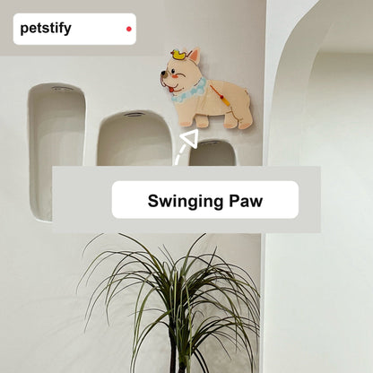 Petstify Cream French Bulldog acrylic wall clock