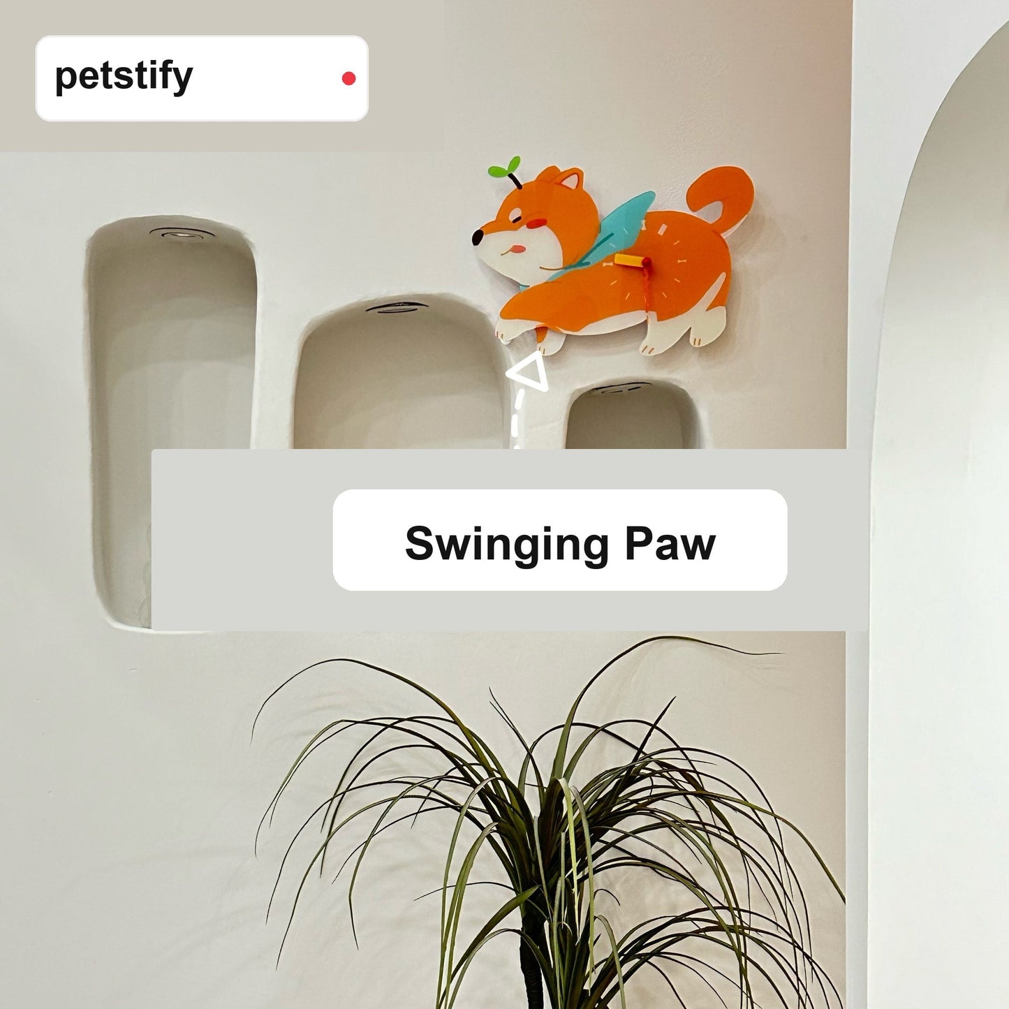 Petstify Shiba Inu acrylic wall clock