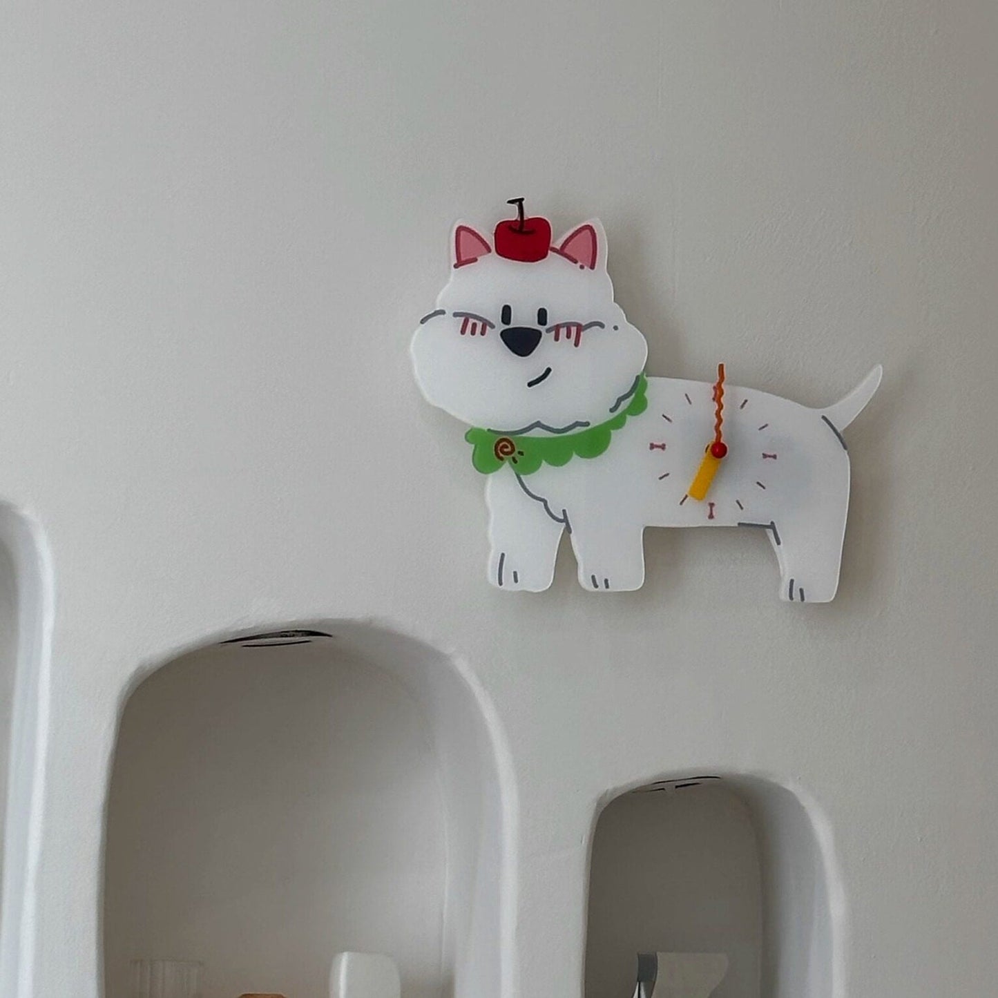 Petstify West Highland Terrier swinging paw acrylic wall clock