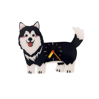 Petstify Alaskan Malamute wall clock black variant without magnetic accessory