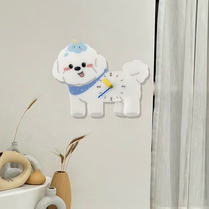 Petstify Cloud Bichon Frise acrylic wall clock