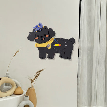 Petstify Black Teddy Poodle acrylic wall clock