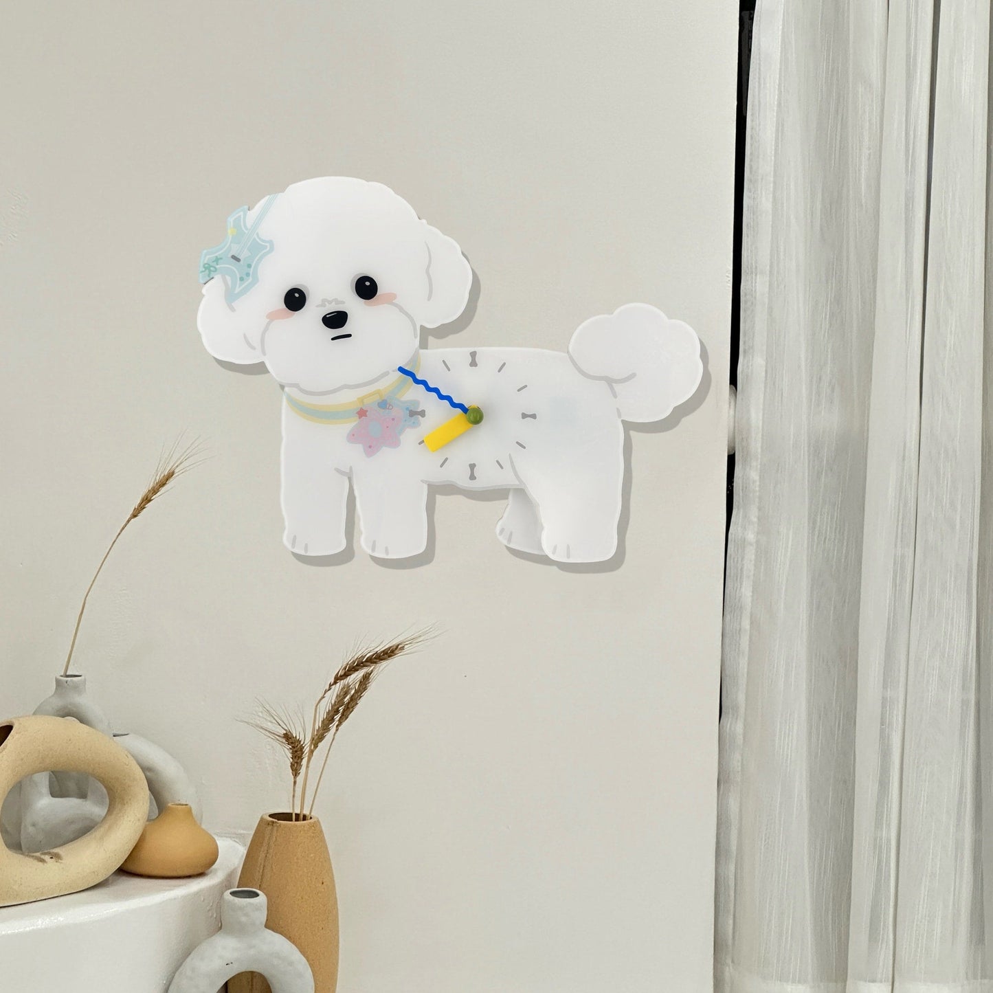 Petstify Band Bichon Frise acrylic wall clock