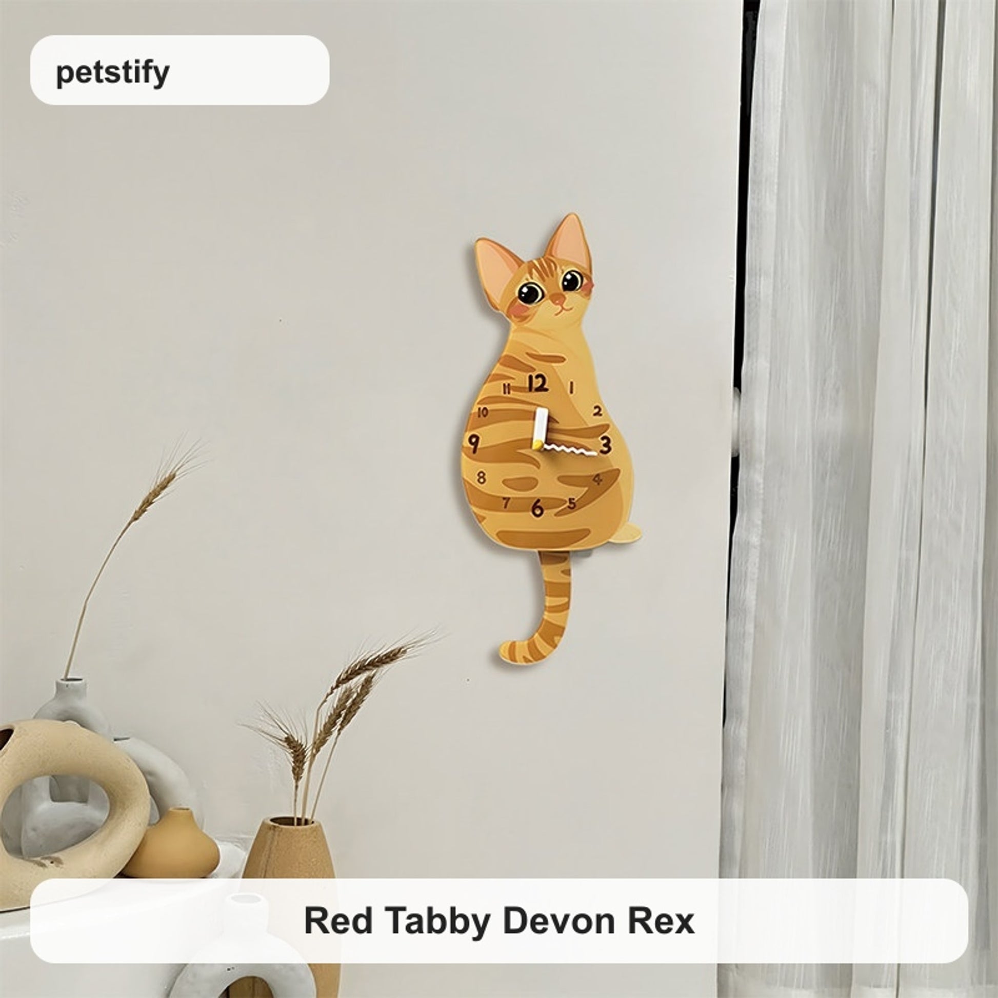 Devon Rex Swinging Tail Wall Clock devon rex swinging tail wall clock variant product media
