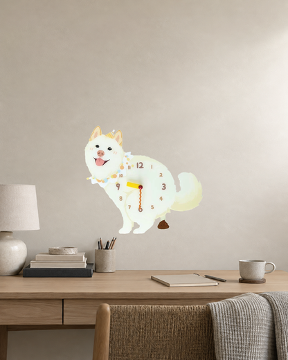 Cream Native Spitz wall clock in a supplementary room styling scene