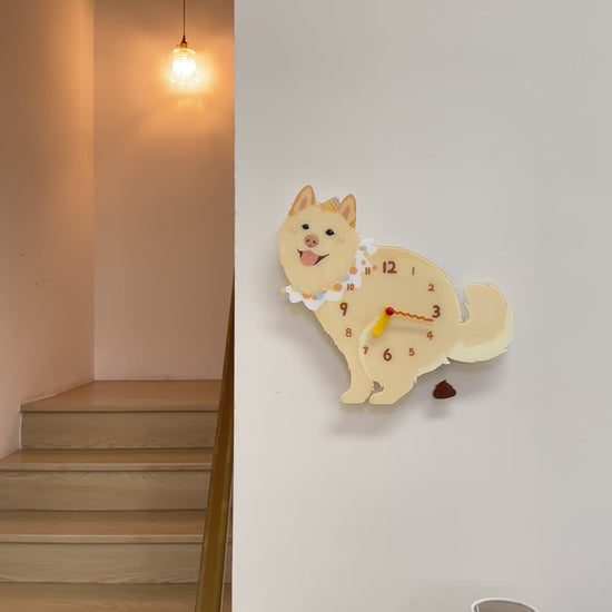 Cream Native Spitz Wall Clock product motion demonstration