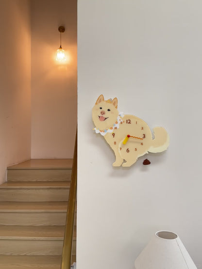 Cream Native Spitz Wall Clock product motion demonstration