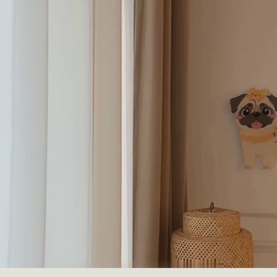 Petstify pug swinging paw wall clock clean product video