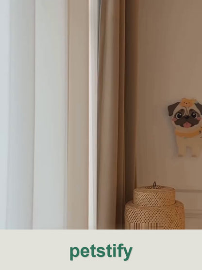 Petstify pug swinging paw wall clock clean product video