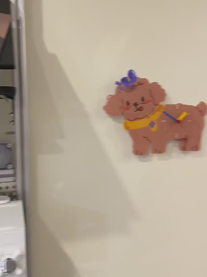 Teddy Poodle Wall Clock teddy poodle wall clock product video product media