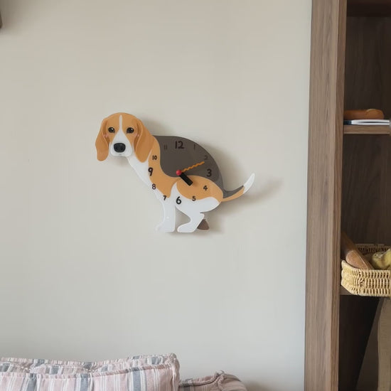 Beagle Wall Clock additional product motion view 1
