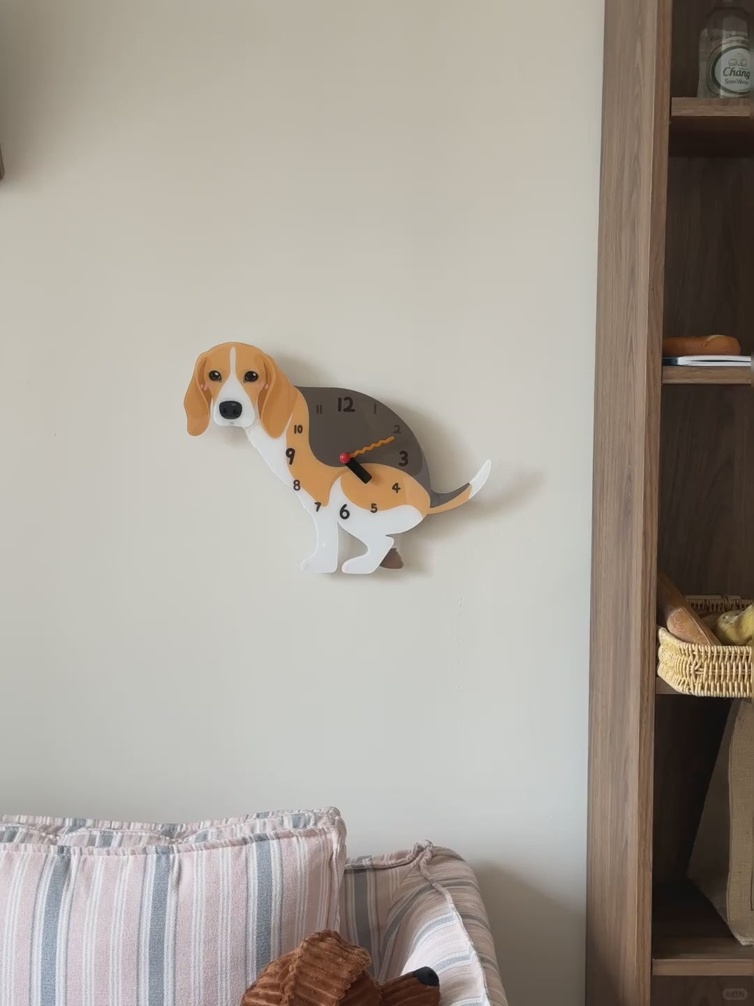 Beagle Wall Clock additional product motion view 1