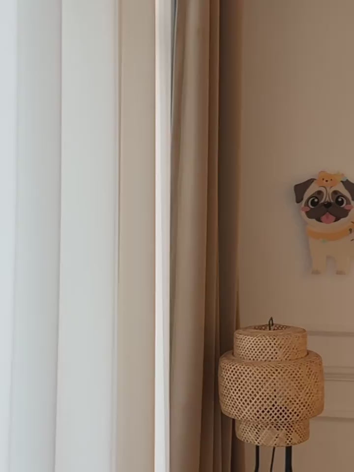 Pug Swinging Paw Wall Clock pug swinging paw wall clock product video product media