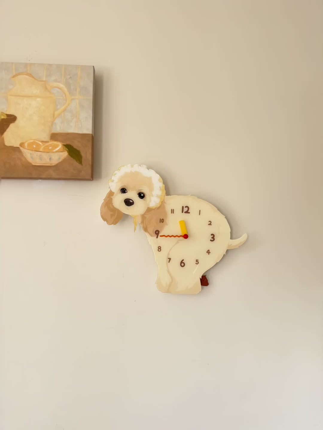American Cocker Spaniel Wall Clock product motion demonstration