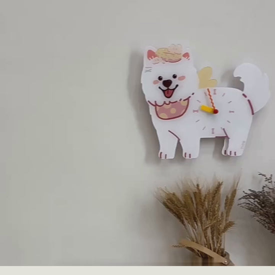 Petstify Samoyed wall clock clean product video