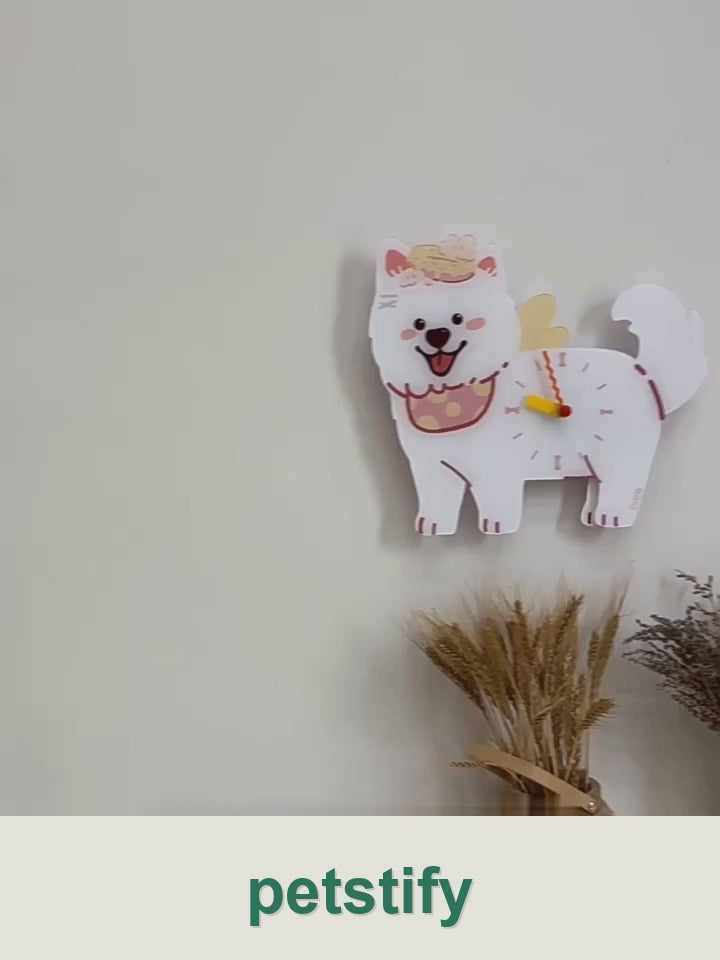 Petstify Samoyed wall clock clean product video