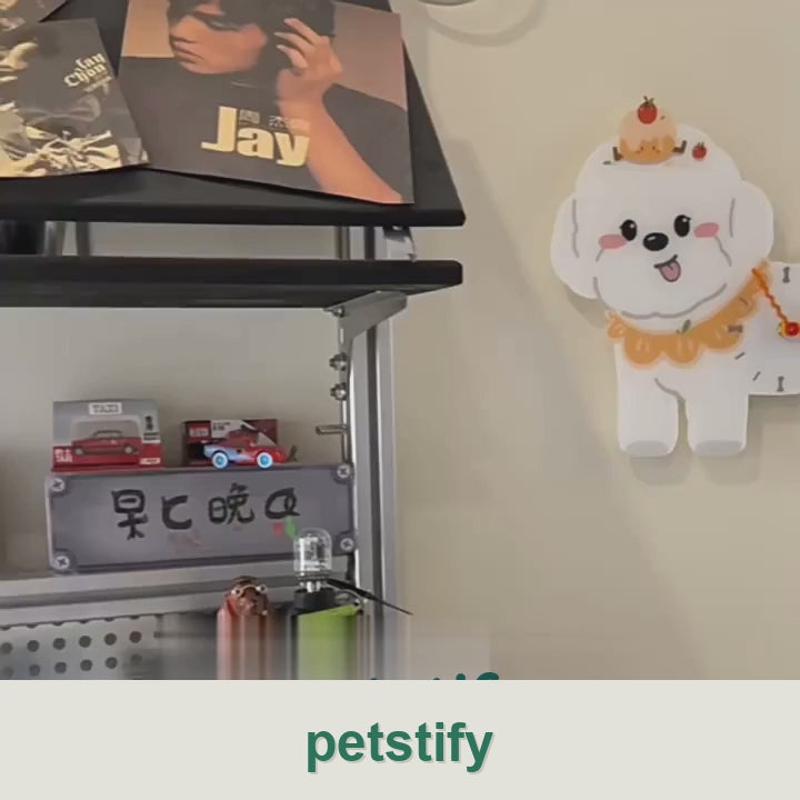 Petstify Bichon Frise acrylic wall clock clean product video