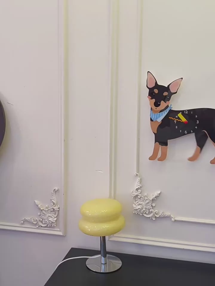 Miniature Pinscher Swinging Paw Wall Clock miniature pinscher swinging paw wall clock product video product media