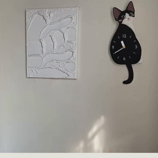Petstify Devon Rex swinging tail wall clock clean product video