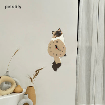Seal Point Ragdoll wall clock — original product image