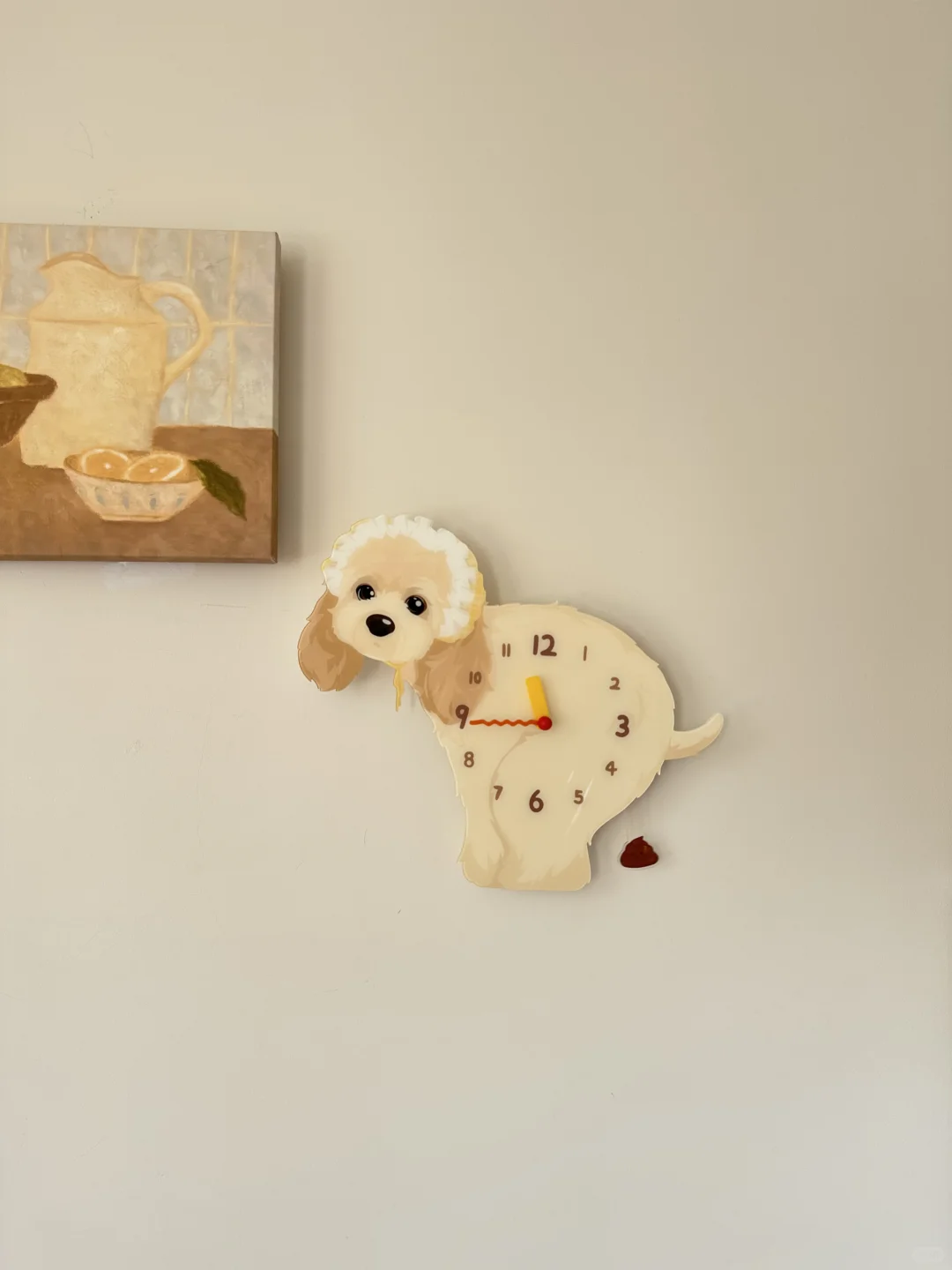 American Cocker Spaniel Wall Clock with Swinging Poop Pendulum additional product view