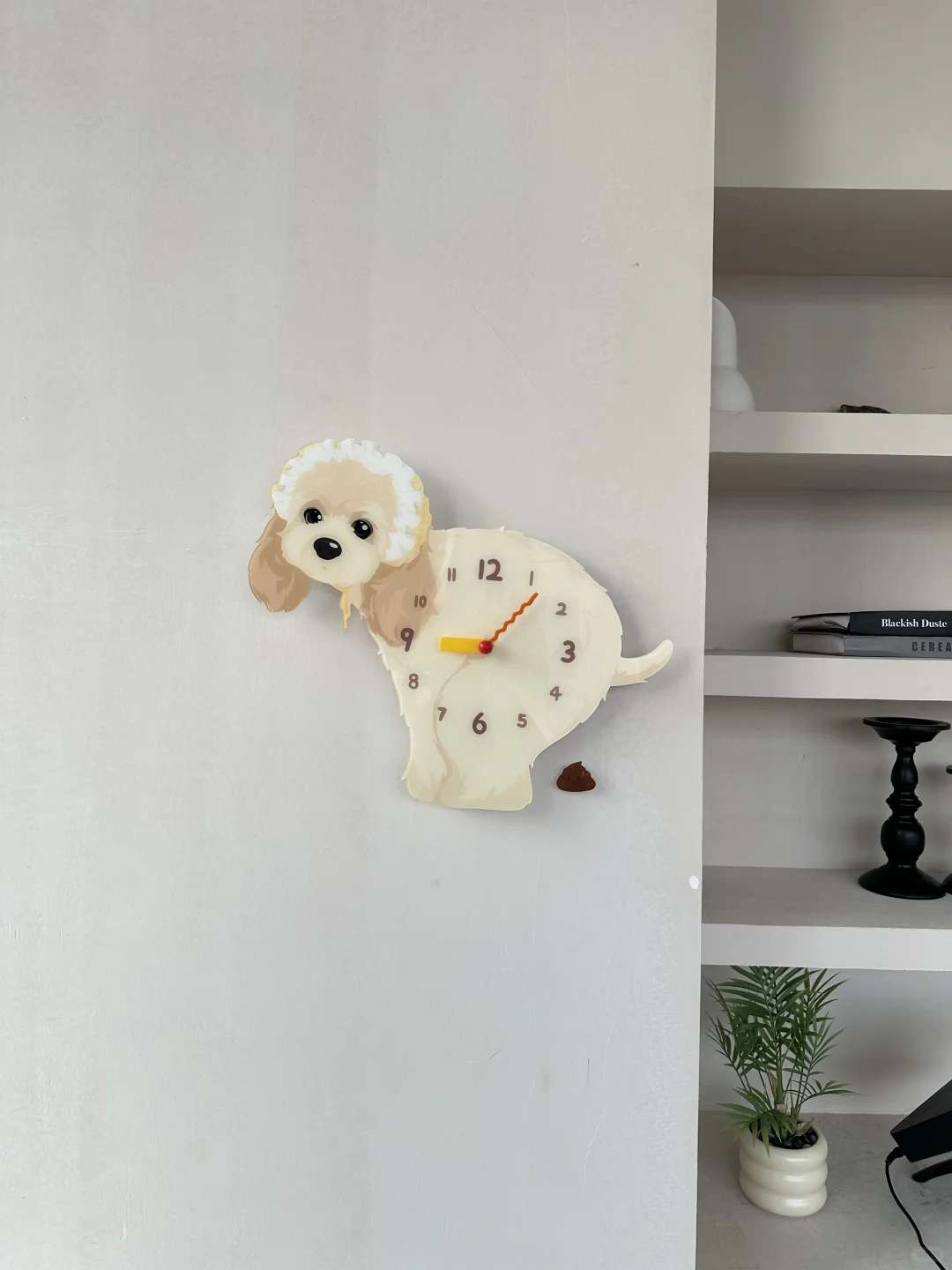 American Cocker Spaniel Wall Clock with Swinging Poop Pendulum additional product view