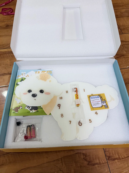 Chef Bichon Frise Wall Clock with Swinging Poop Pendulum additional product view