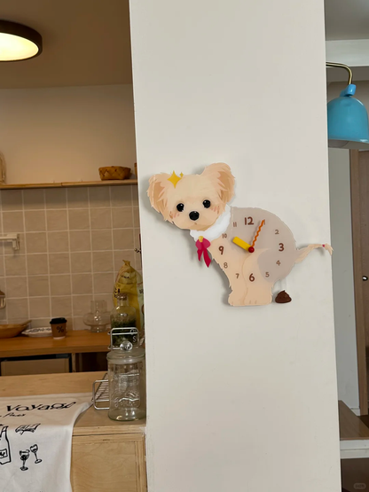 Yorkshire Terrier Wall Clock with Swinging Poop Pendulum additional product view