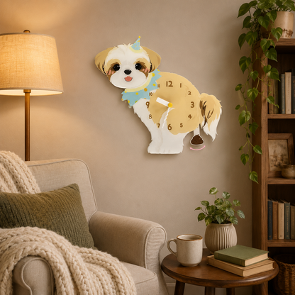 Westie funny dog wall clock lifestyle decor scene